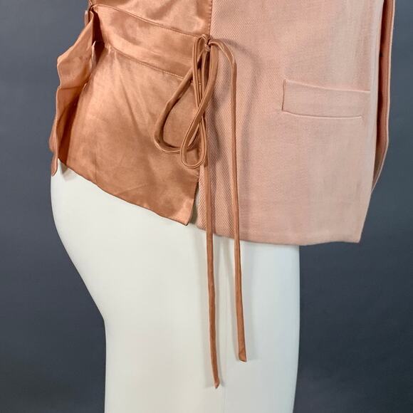 DRIES VAN NOTEN Size 38 Peach Cotton Blend Buttoned Vest - Picture 3 of 6